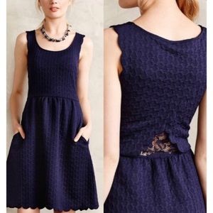 Anthropologie MAEVE Caye Scalloped Lace Back Dress